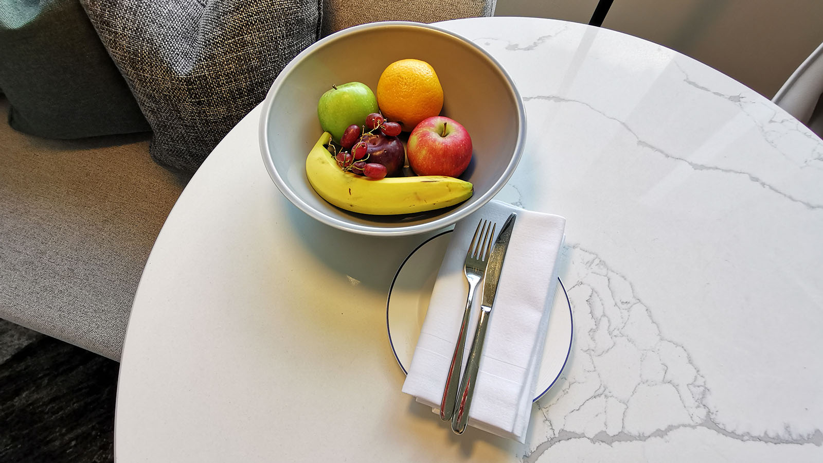 Bowl of fruit at Hilton Singapore Orchard hotel