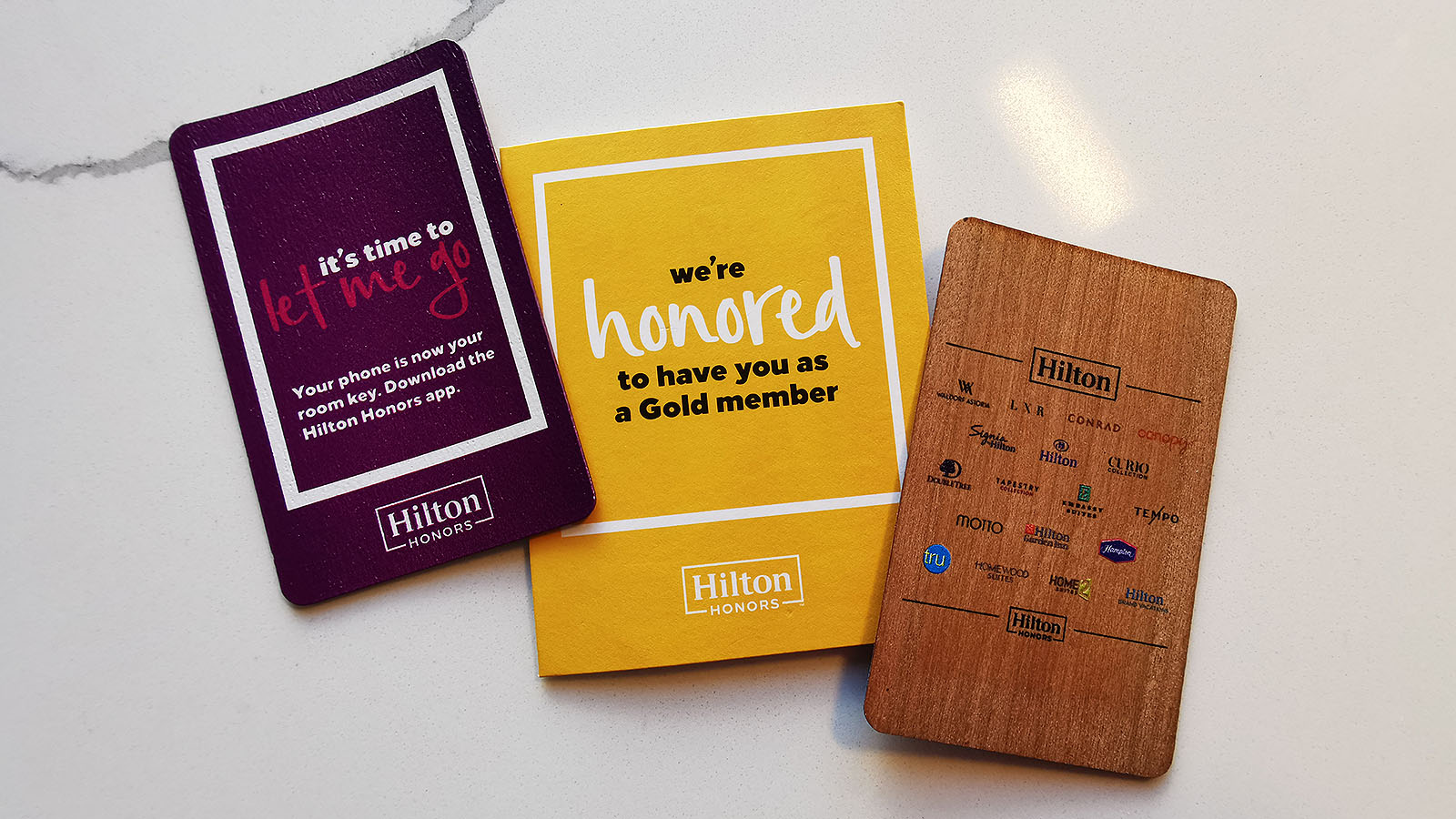 Wooden room keys at Hilton Singapore Orchard hotel