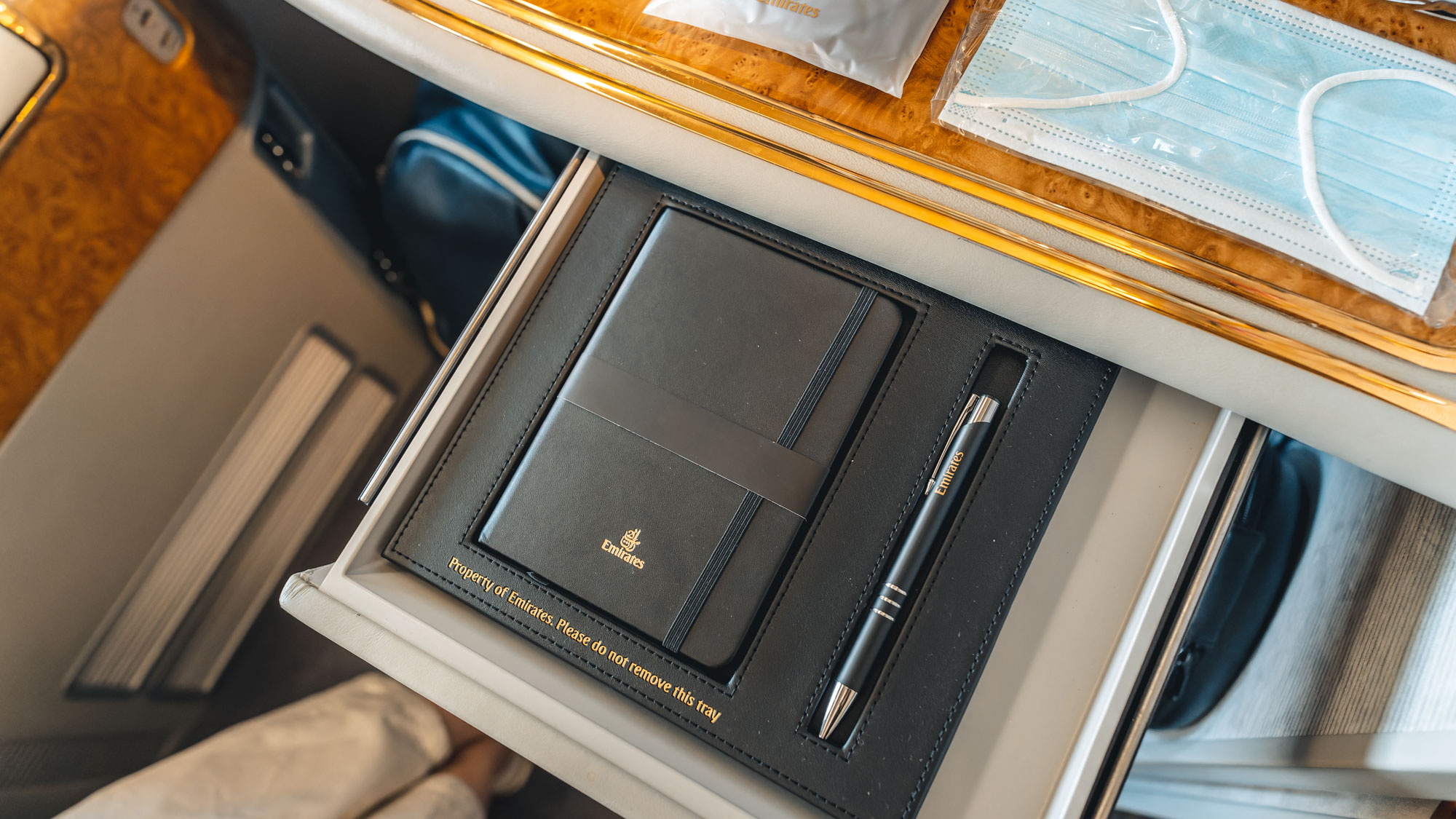 Emirates Boeing 777 First Class writing kit