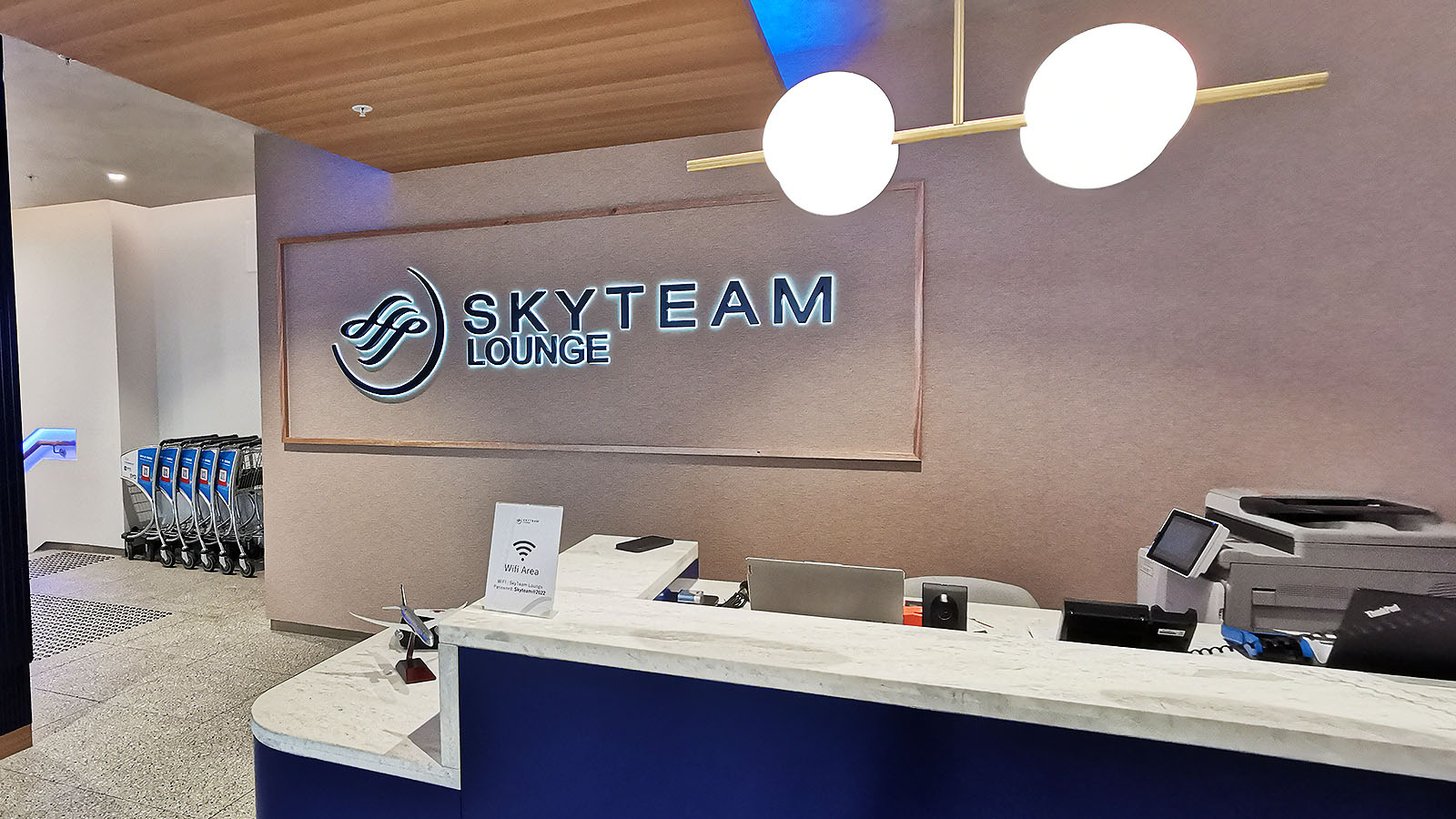 Entrance to the SkyTeam Lounge, Sydney