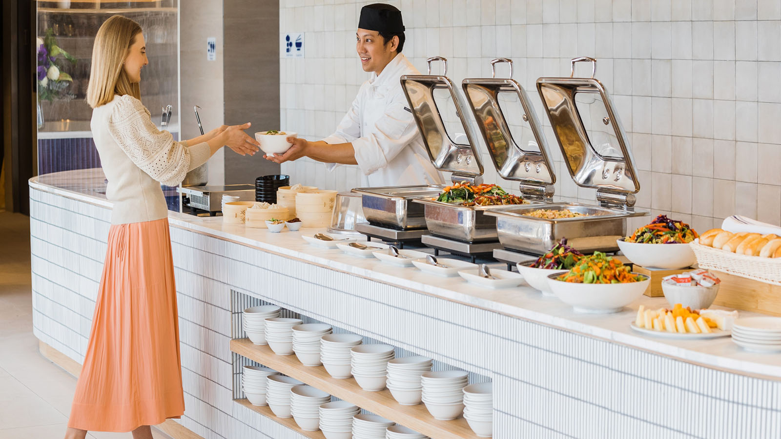 Buffet in the SkyTeam Lounge, Sydney