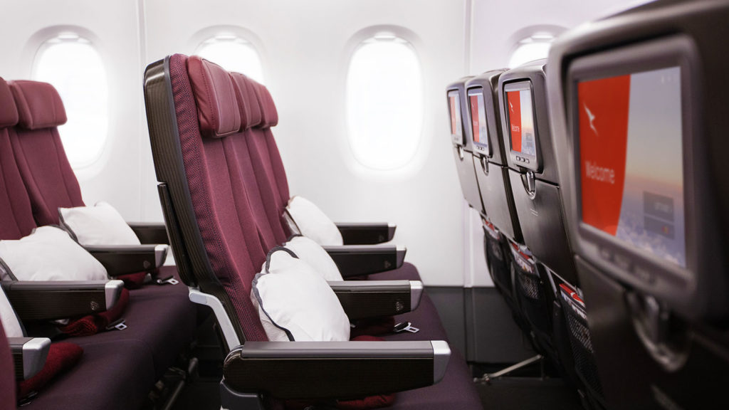 Qantas Airbus A380 Economy seat