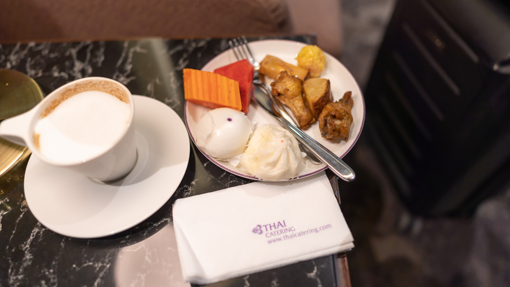 Thai Airways Prestige Lounge Bangkok breakfast