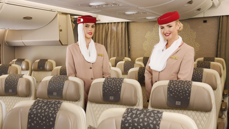 Cabin crew in Sydney in Emirates Premium Economy