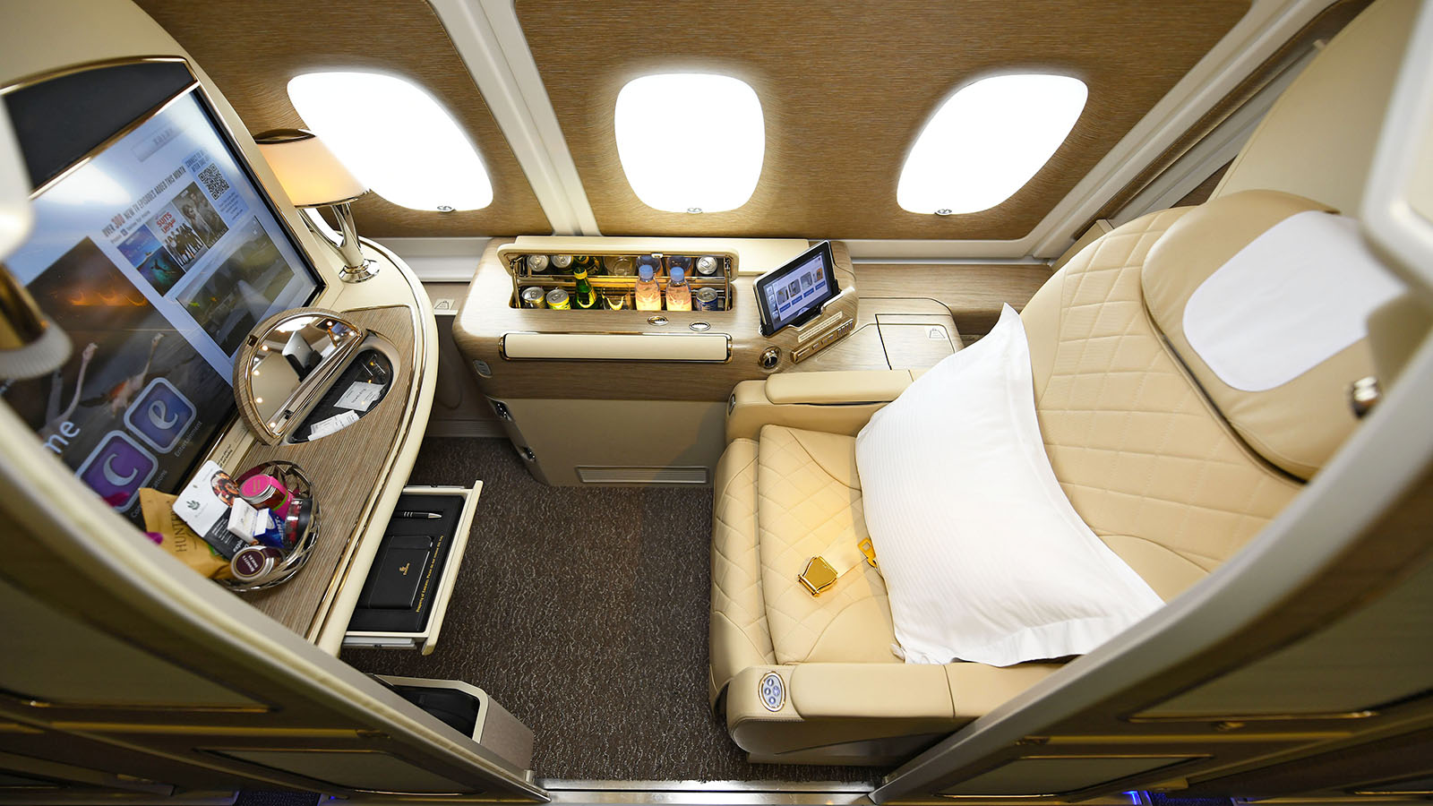 Seat in Emirates Airbus A380 First Class
