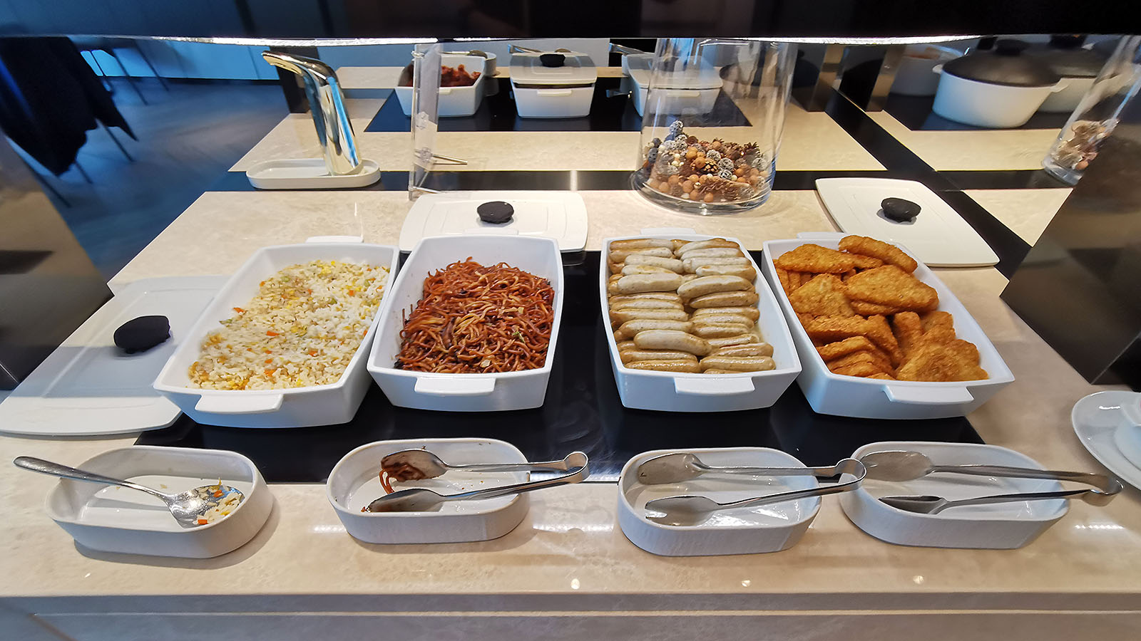 Hot Western breakfast options at Hilton Singapore Orchard Executive Lounge