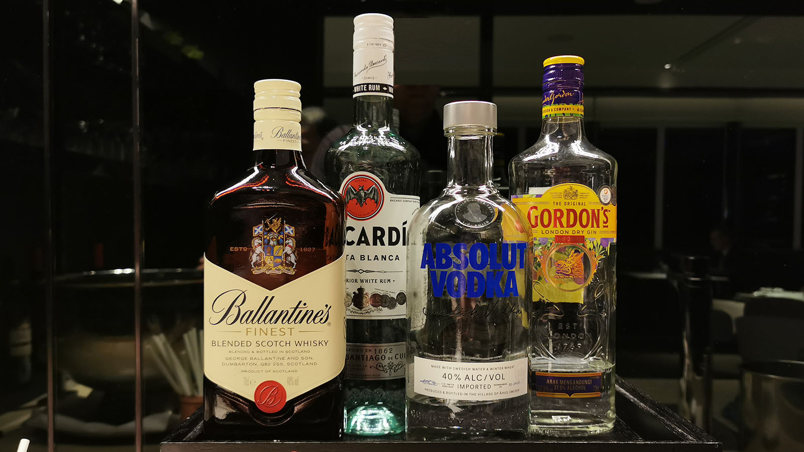 Standard spirits at Hilton Singapore Orchard Executive Lounge