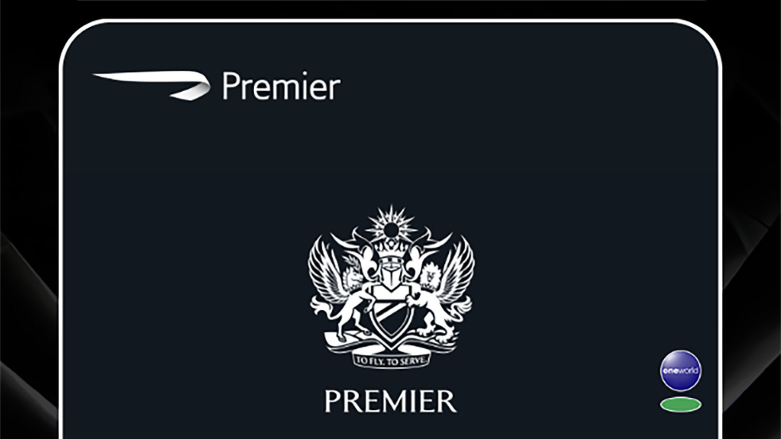 British Airways Executive Club Premier digital membership card