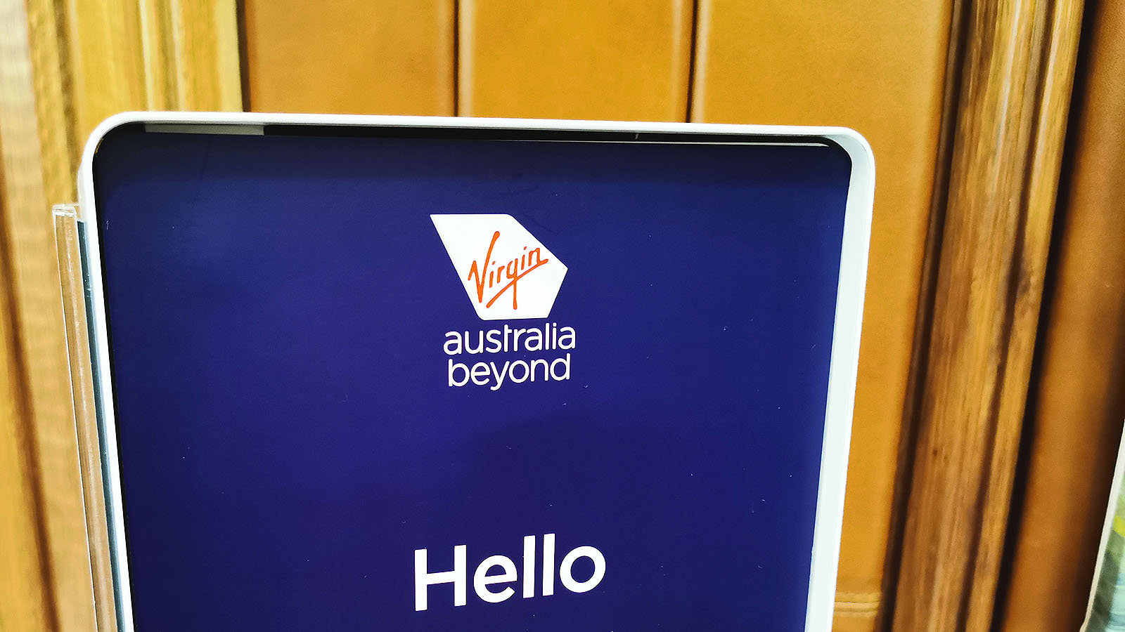Hand sanitiser at Virgin Australia Beyond Lounge in Brisbane