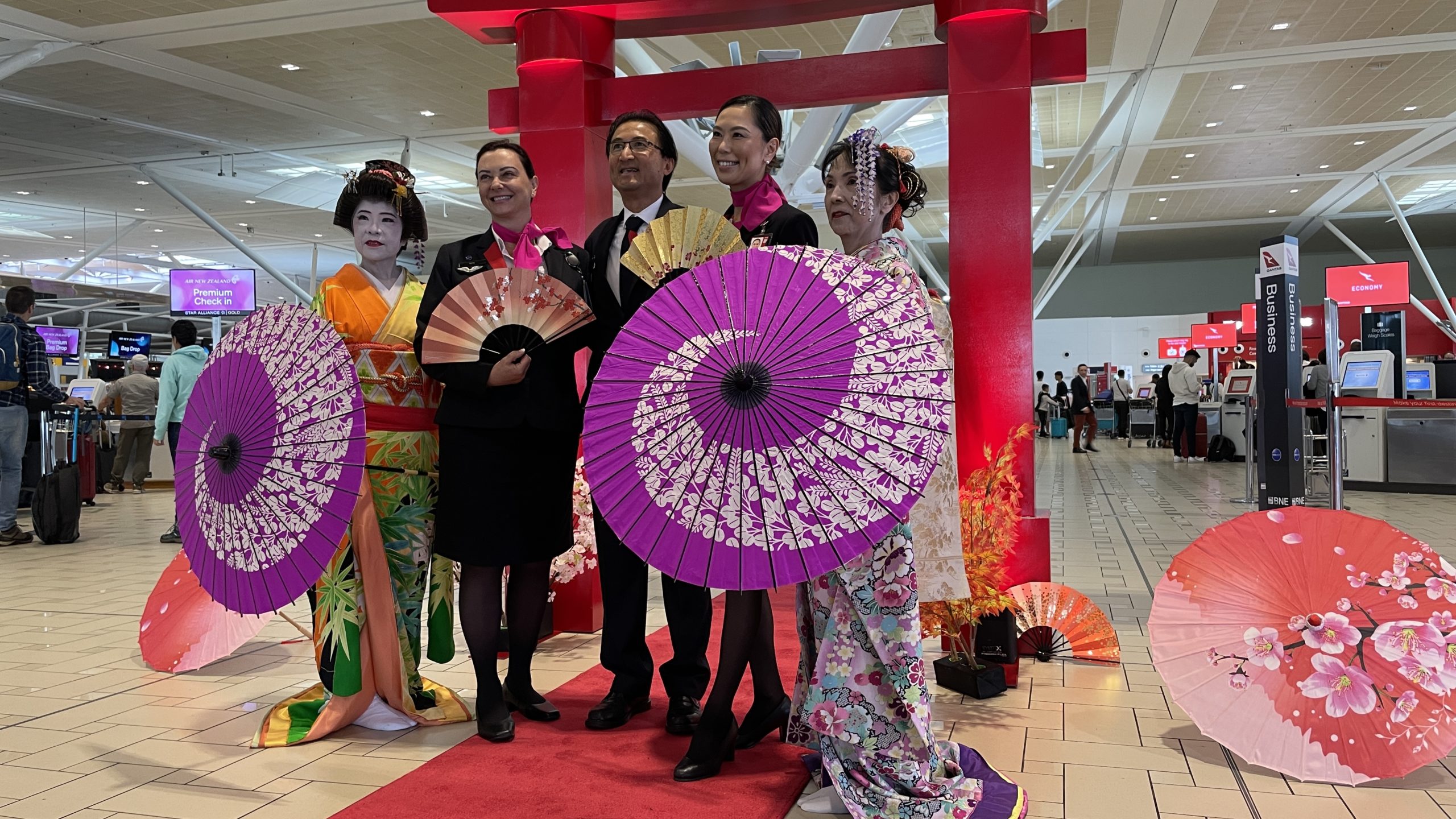 Brisbane Airport Brisbane to Tokyo Haneda Inaugural Geisha
