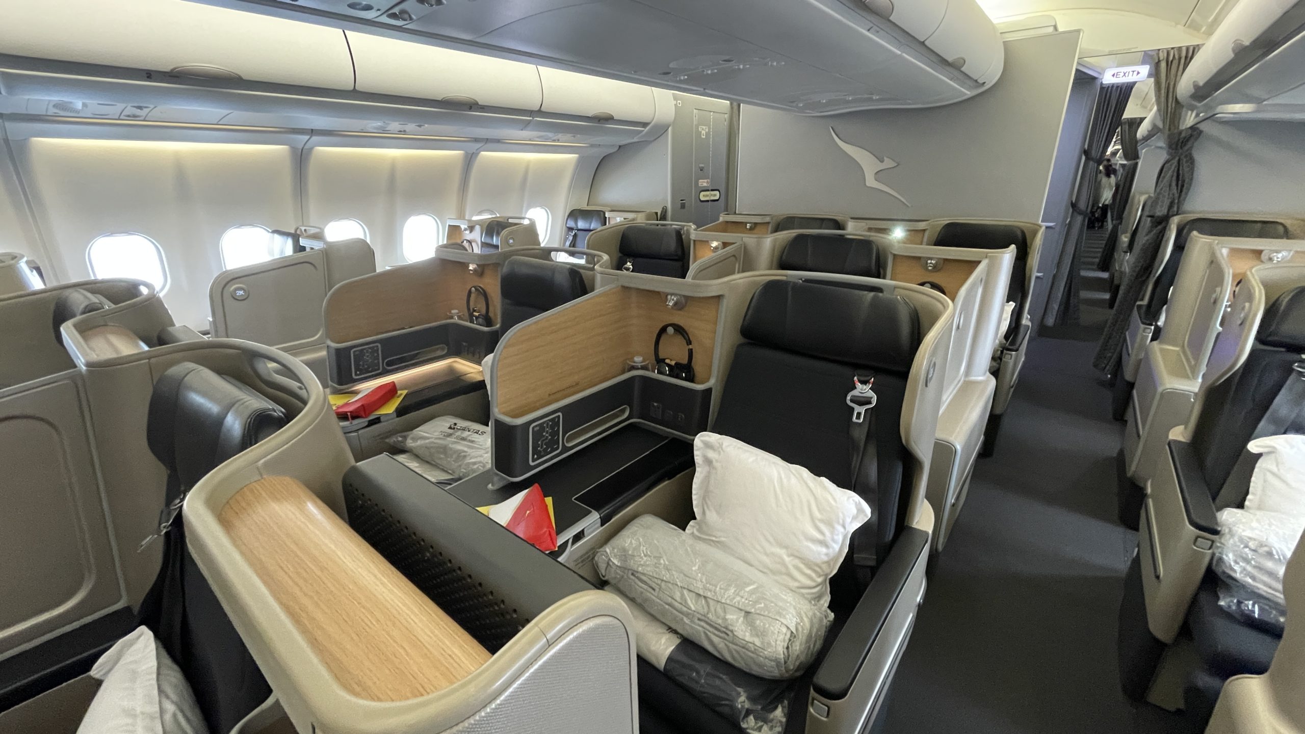 Qantas A330 Business Class Cabin