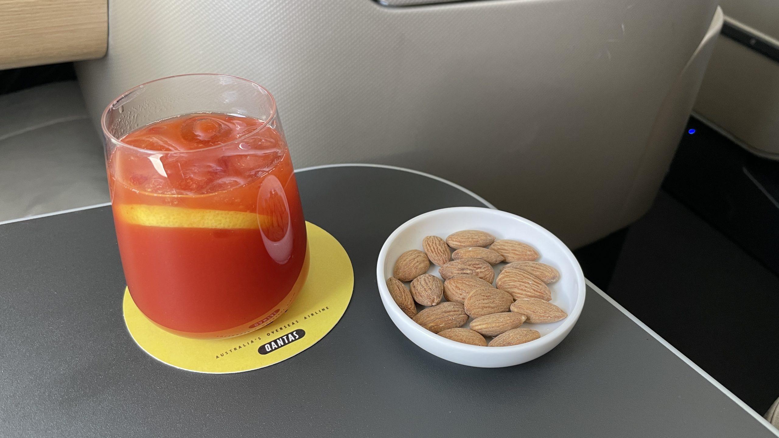 Qantas Business Class Bloody Mary