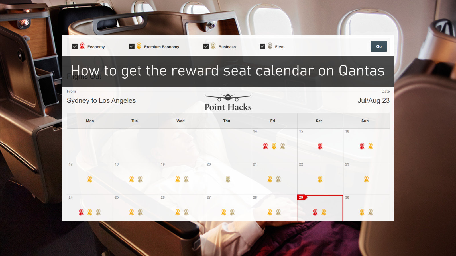 How to access the reward seat calendar with Qantas Points - Point Hacks