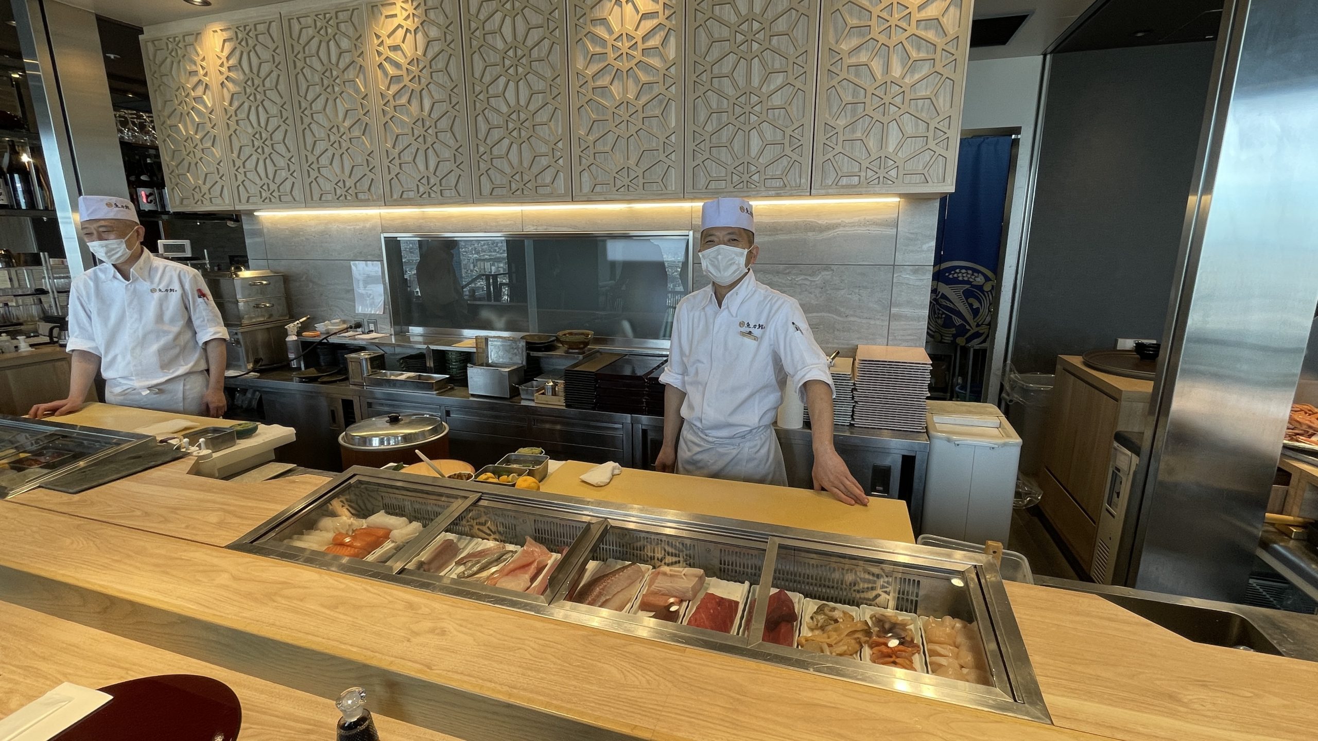 Uorikizushi Restaurant chefs behind sushi bar