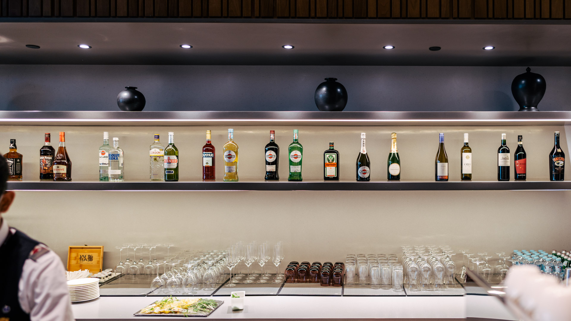 Qatar Airways Platinum Lounge spirits