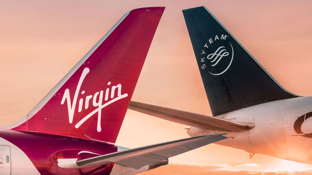 Virgin Atlantic Flying Club SkyTeam aircraft tails