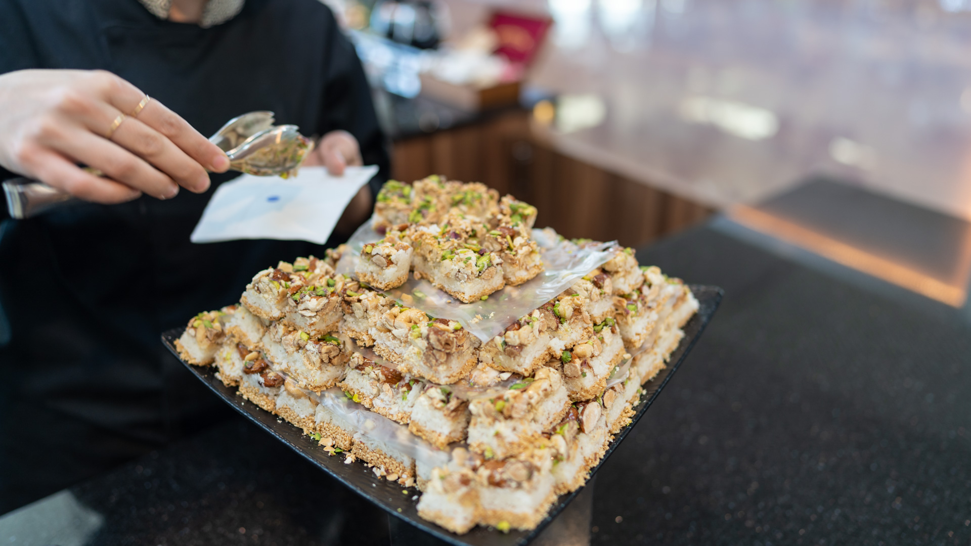 Royal Jordanian Crown Lounge baklava