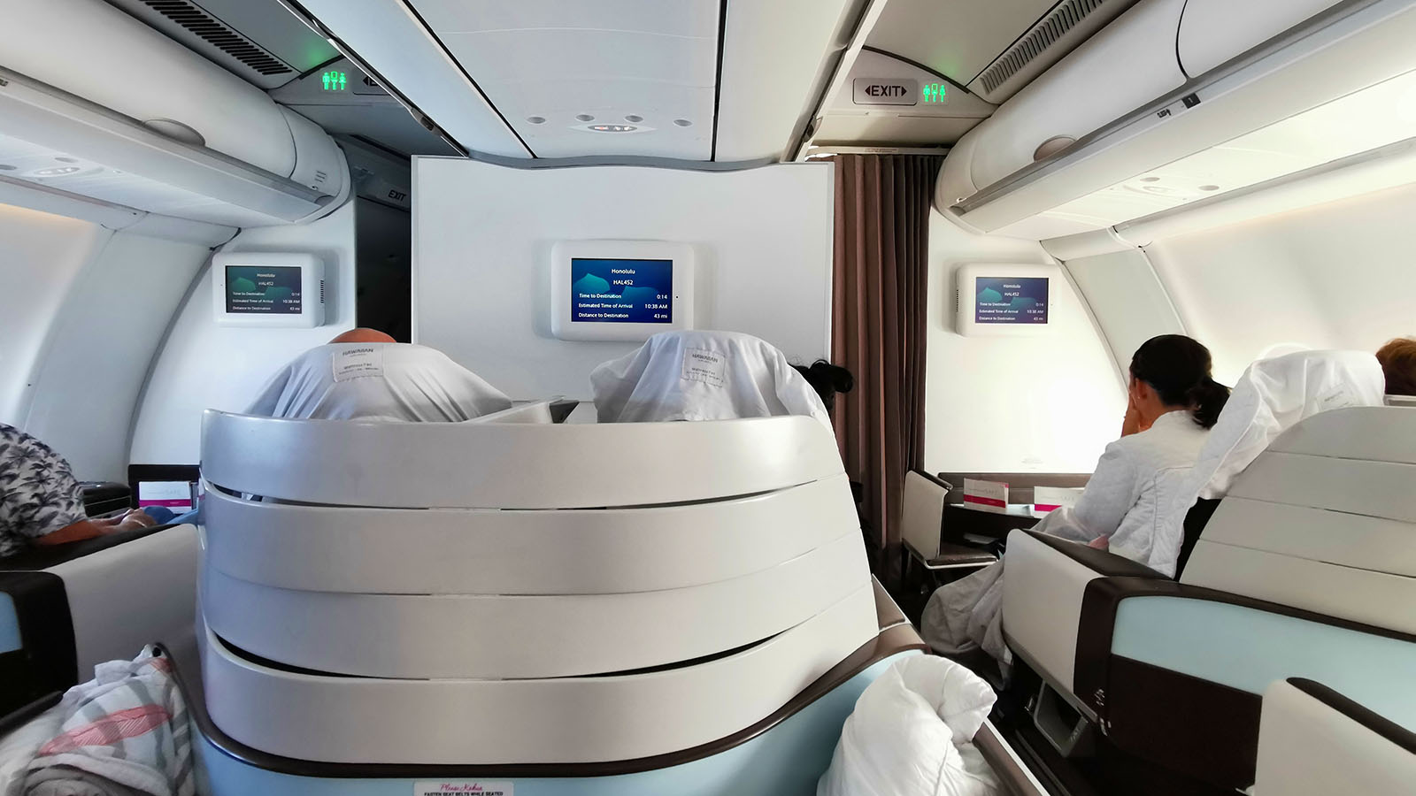 Hawaiian Airlines Airbus A330 Business Class cabin