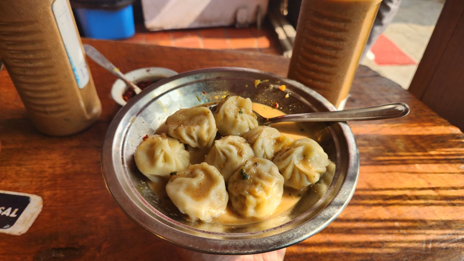 Nepalese dumplings in Kathmandu