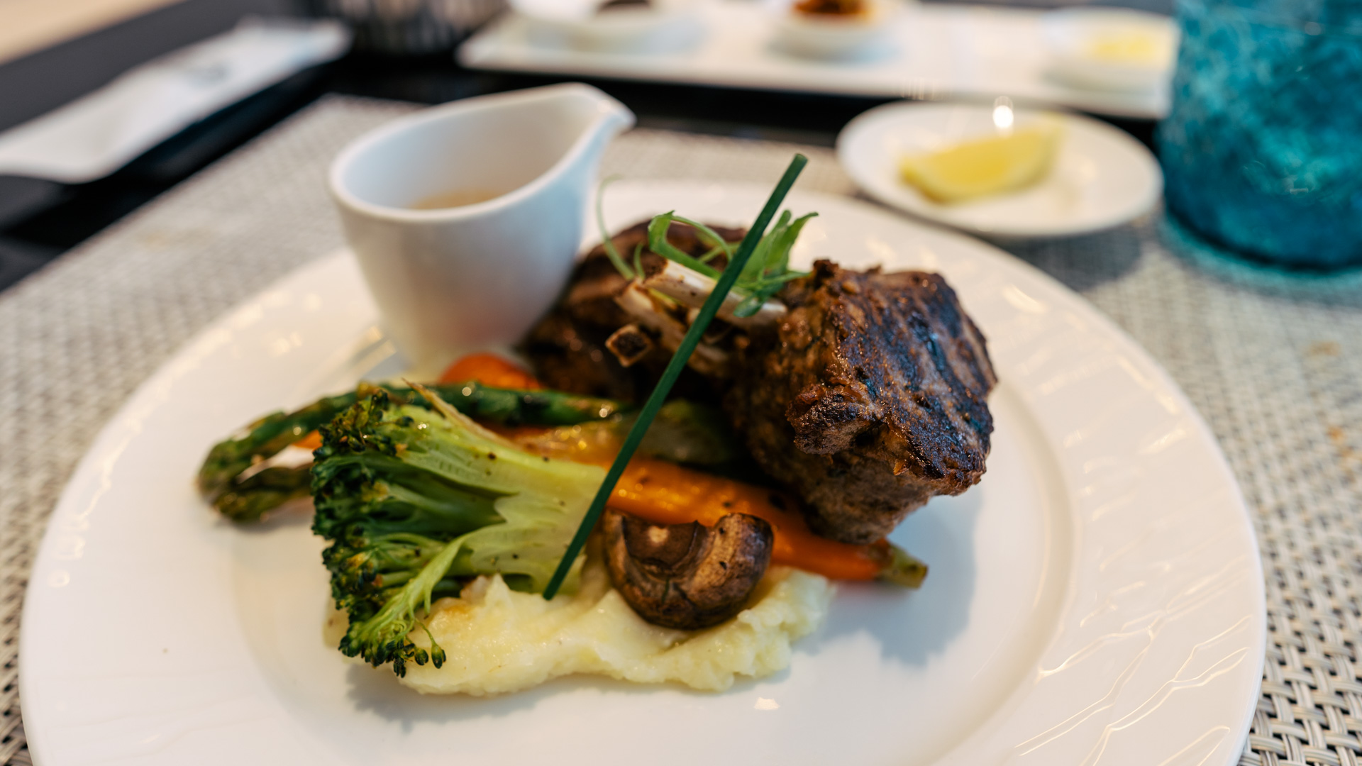 Qatar Airways Al Safwa Lounge lamb