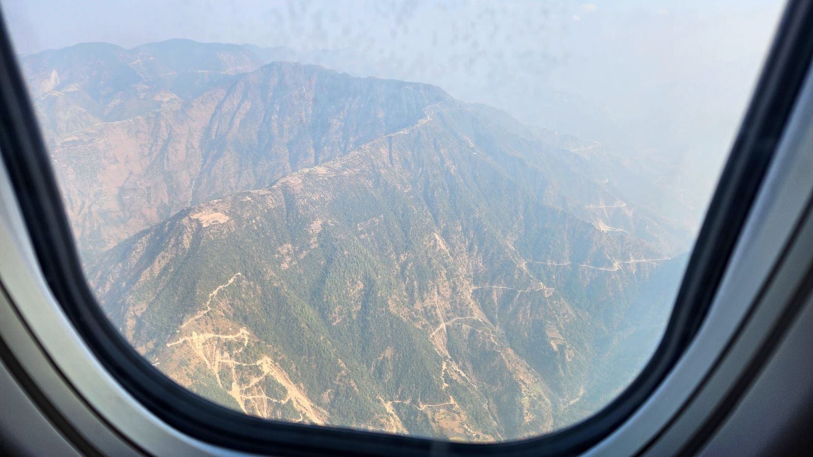 Flying into Kathmandu, Nepal