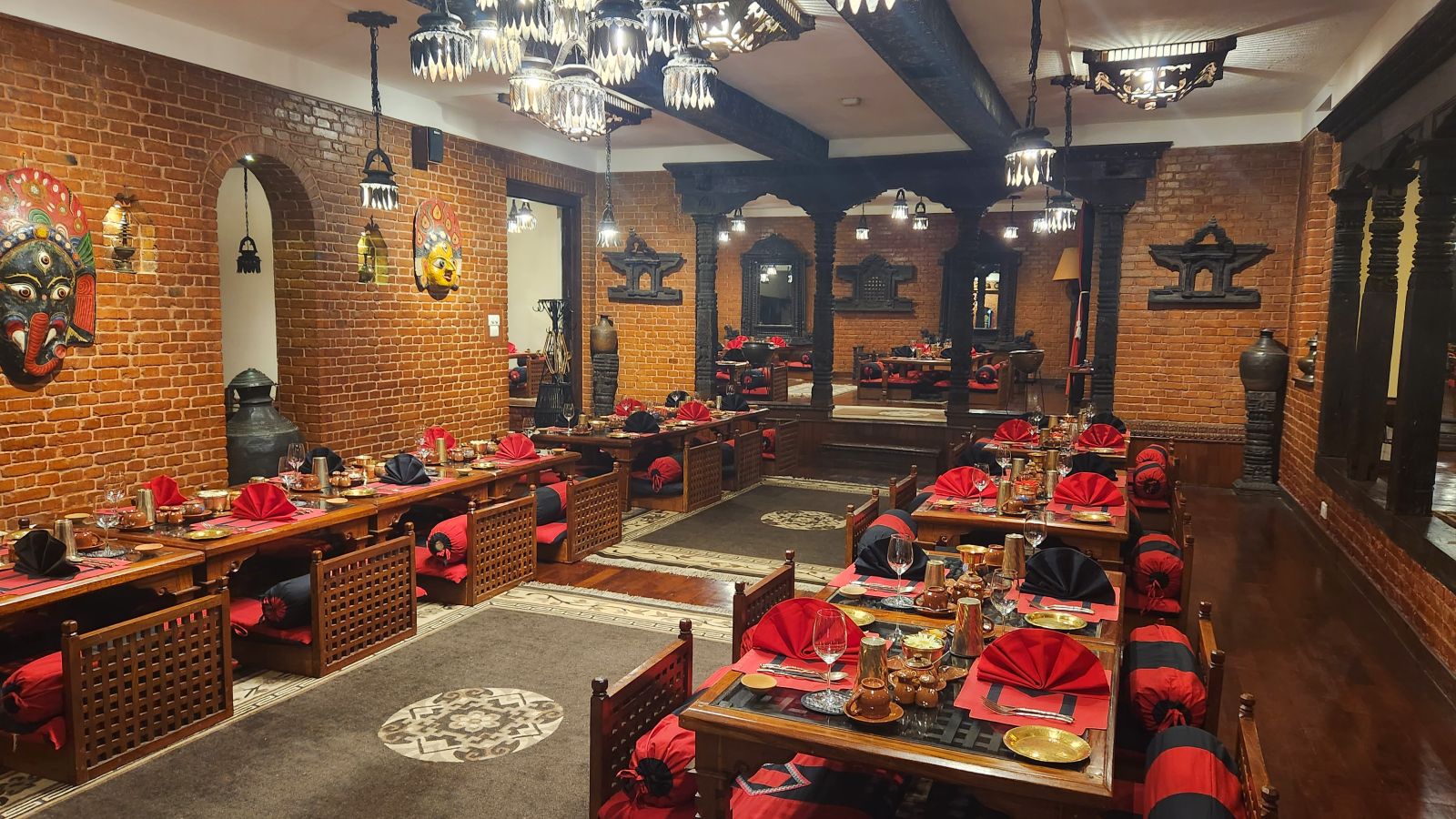 Interior of Krishnarpan Restaurant, Kathmandu