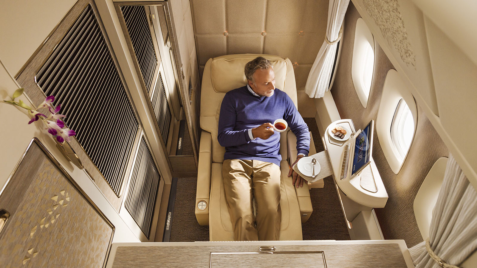 On some Boeing 777 flights, Emirates First Class is even more private