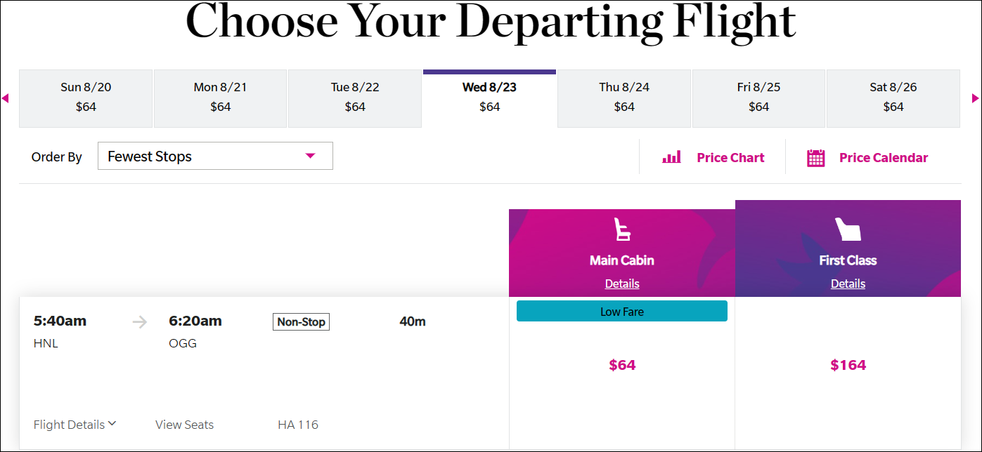 Booking a Hawaiian Airlines Boeing 717 First Class flight