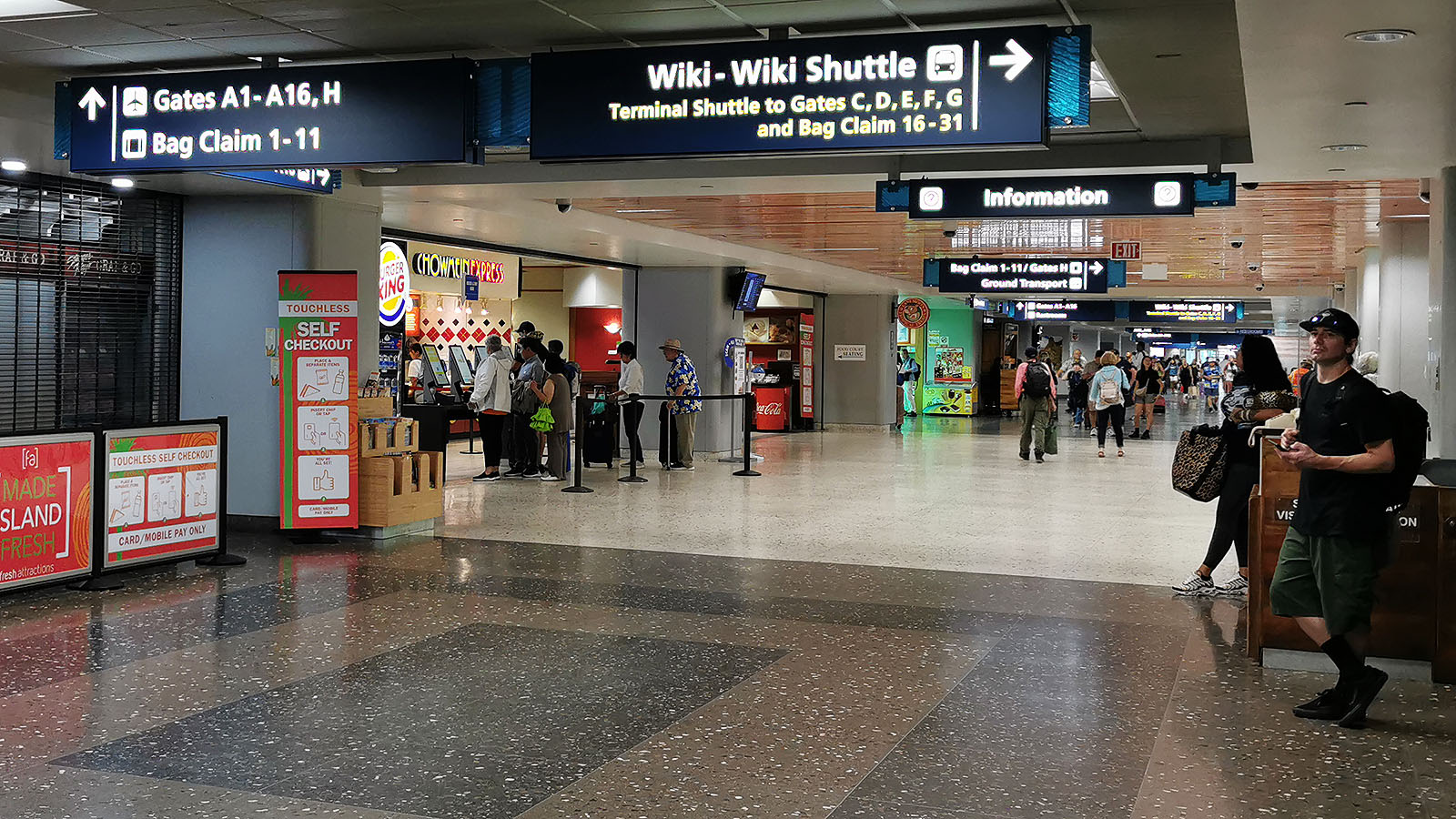 Terminal 1 concourse at Honolulu Airport