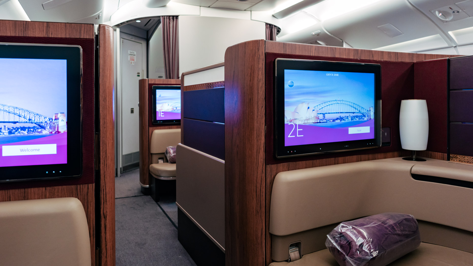 Qatar Airways A380 First Class privacy
