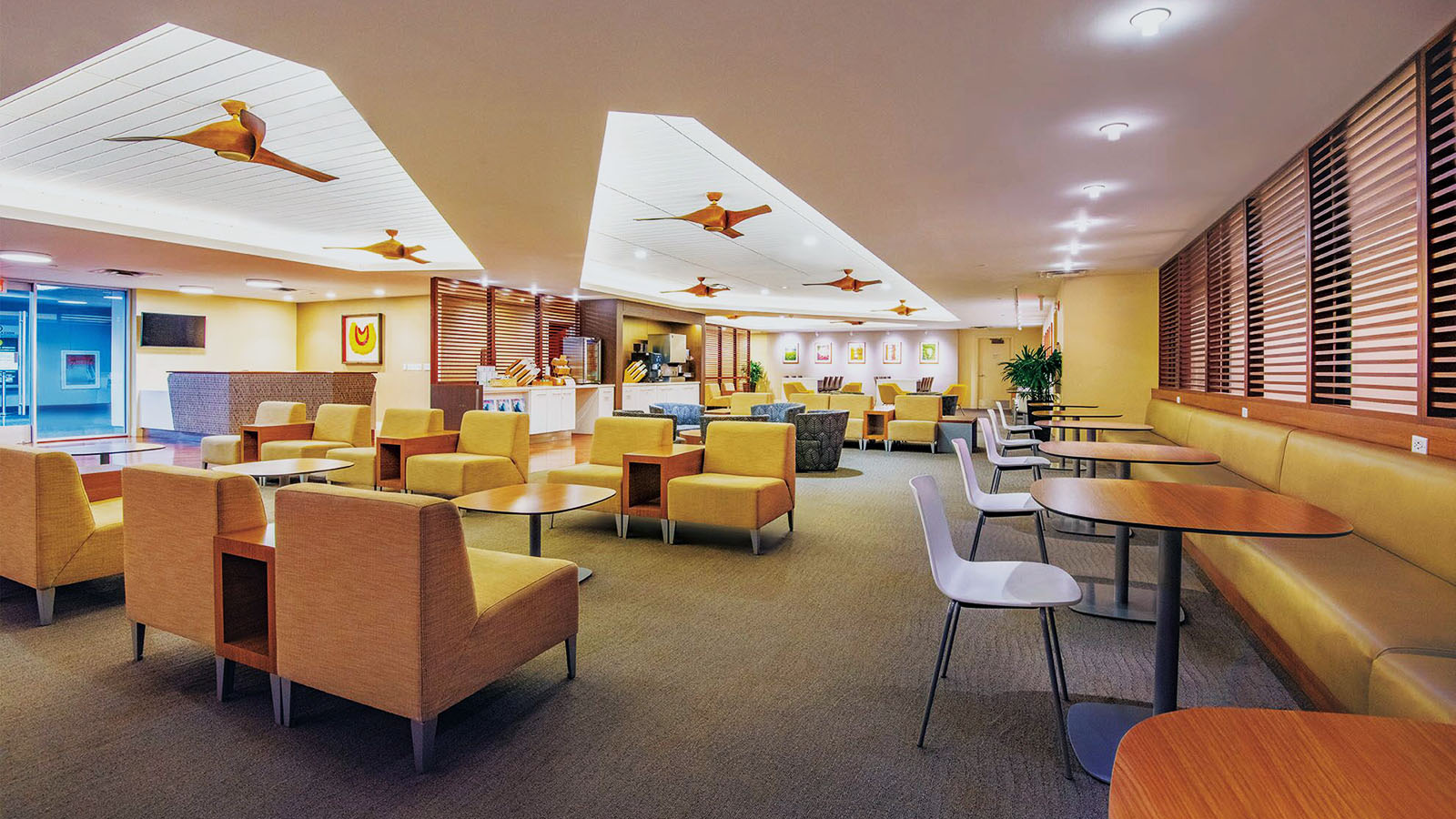 Inside the Hawaiian Airlines lounge in Honolulu for domestic flyers