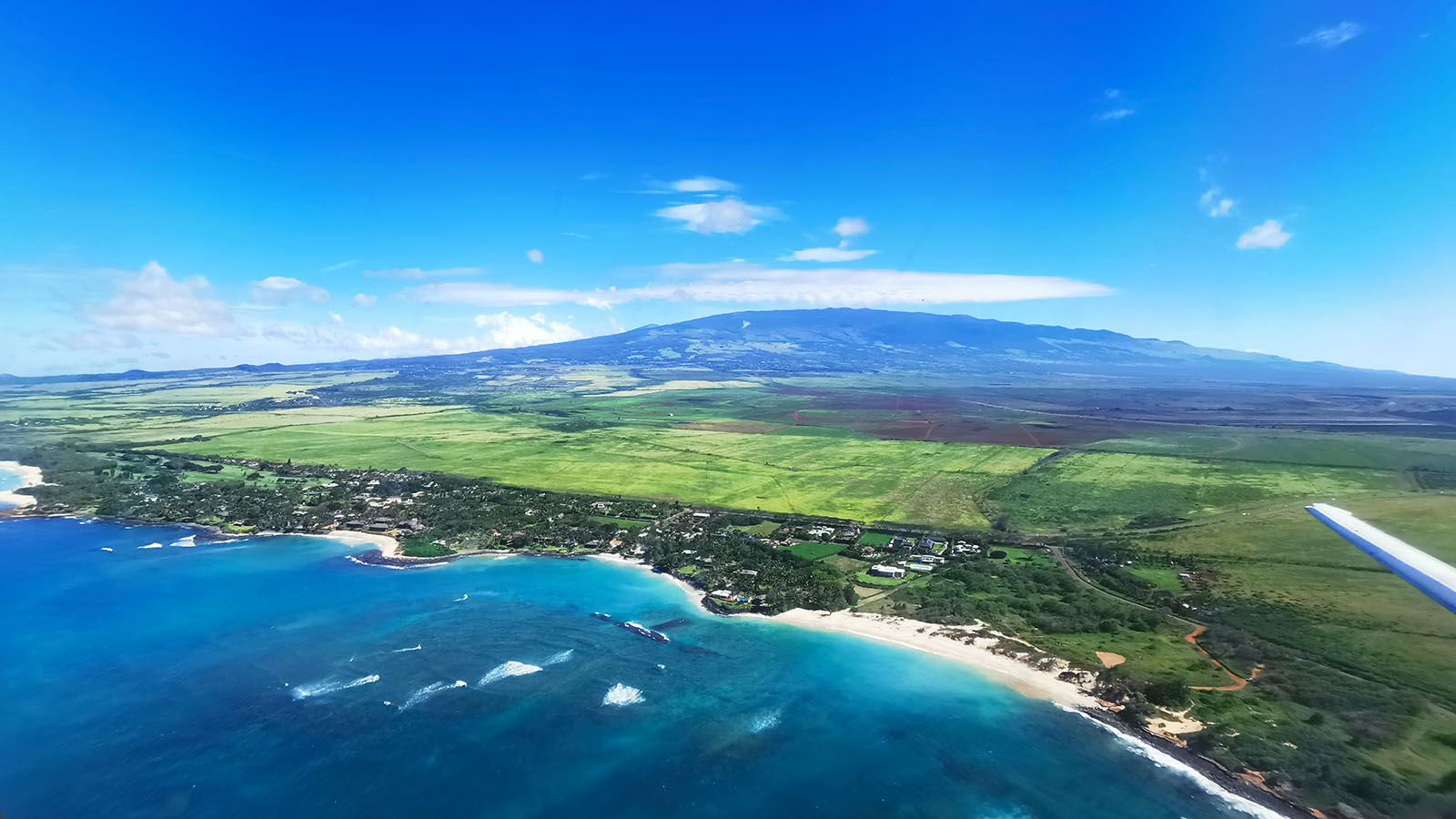Maui from plane window
