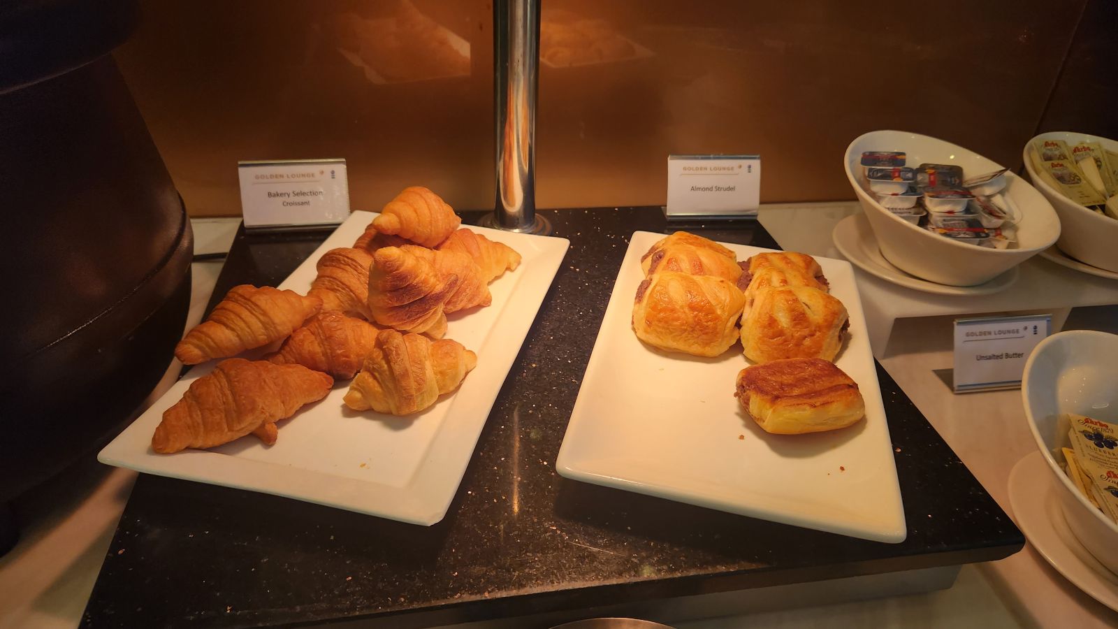 Pastries in the lounge