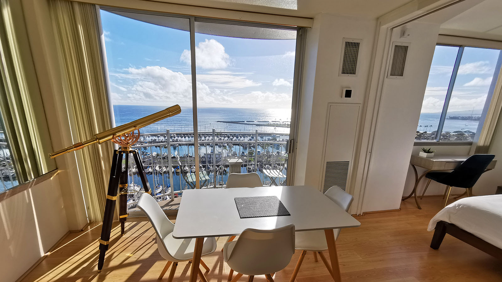 Telescope in an Airbnb
