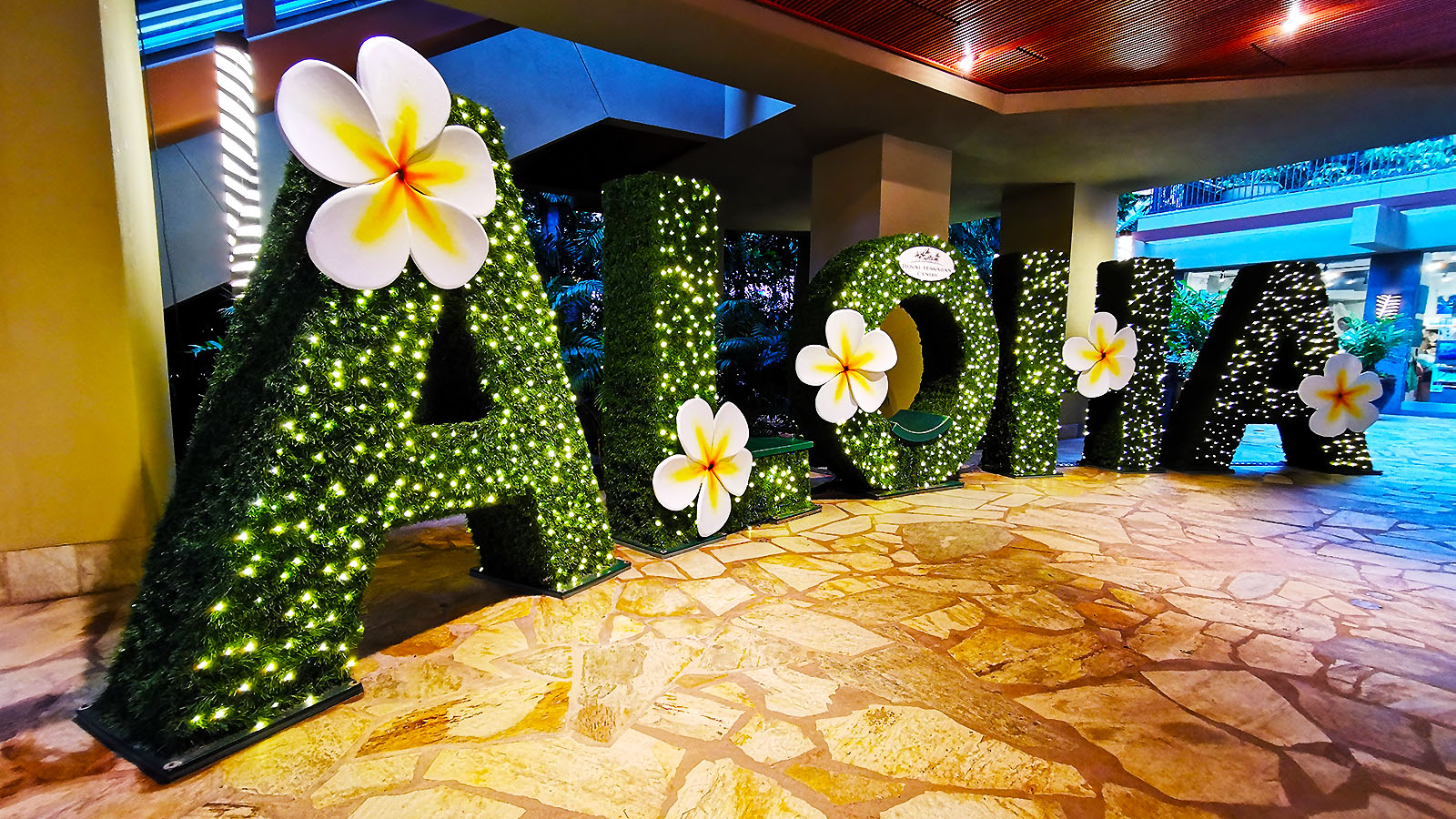 Sign saying Aloha