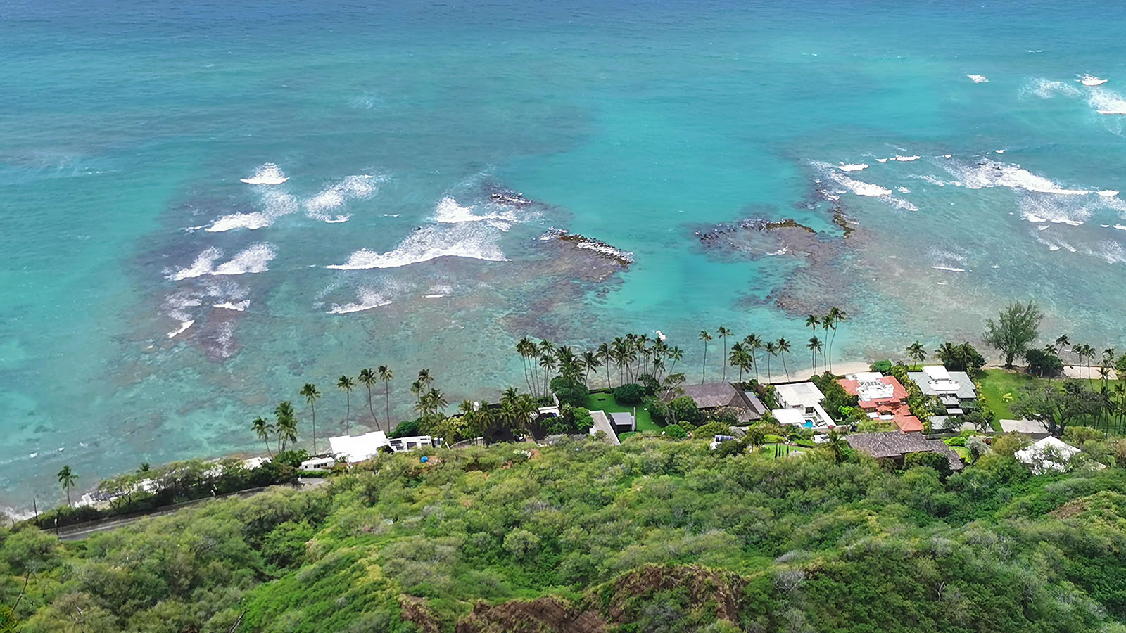 Looking down from Diamond Head hike