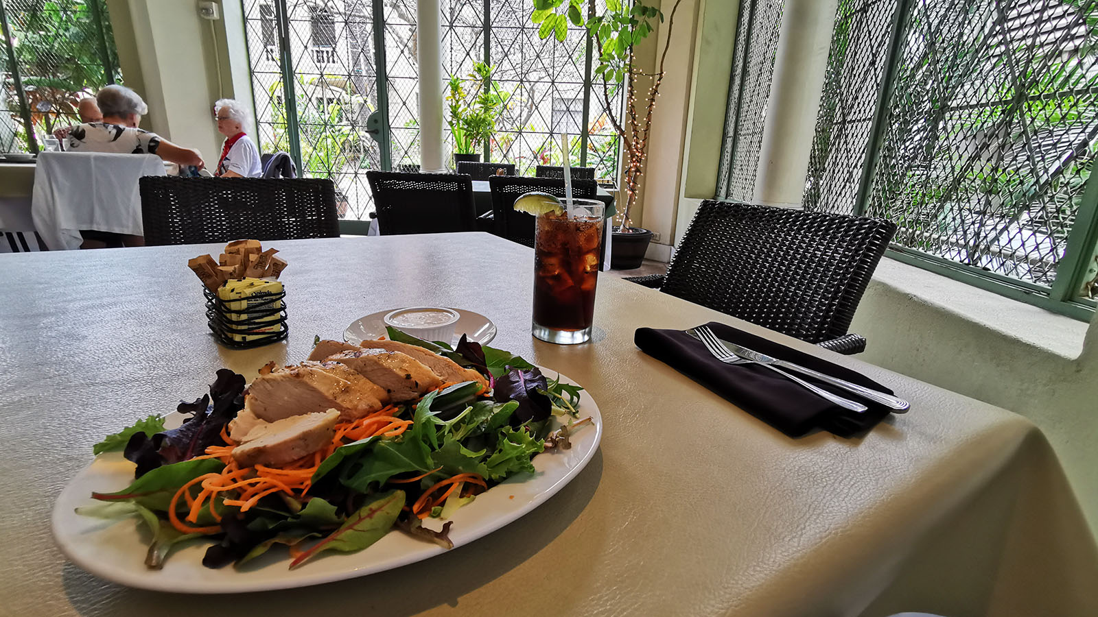 Chicken salad for lunch in Hawaii