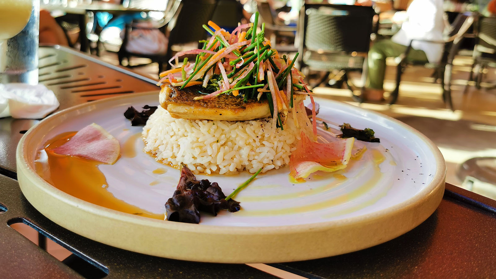 Fish and rice in Hawaii