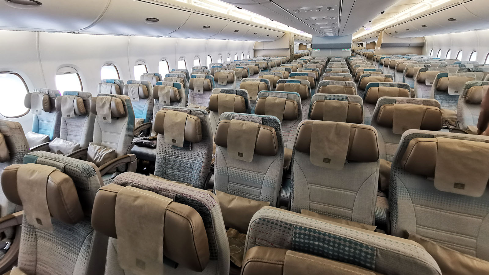 Economy Class seating on Emirates' Airbus A380 from Melbourne