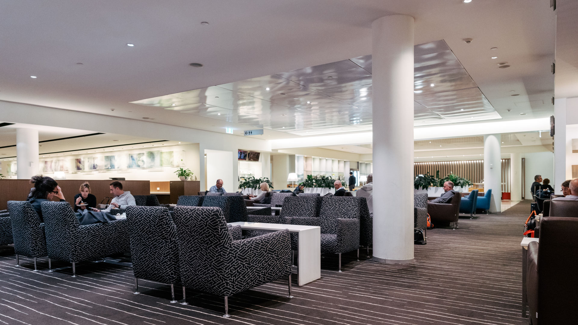 Qantas International Business Lounge Melbourne seating 3