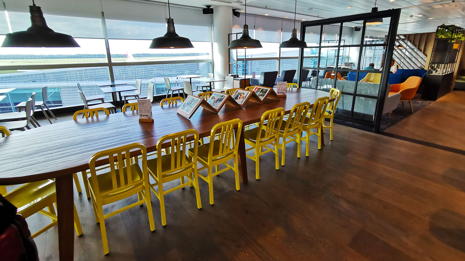 Dining area at Brisbane's Aspire Lounge