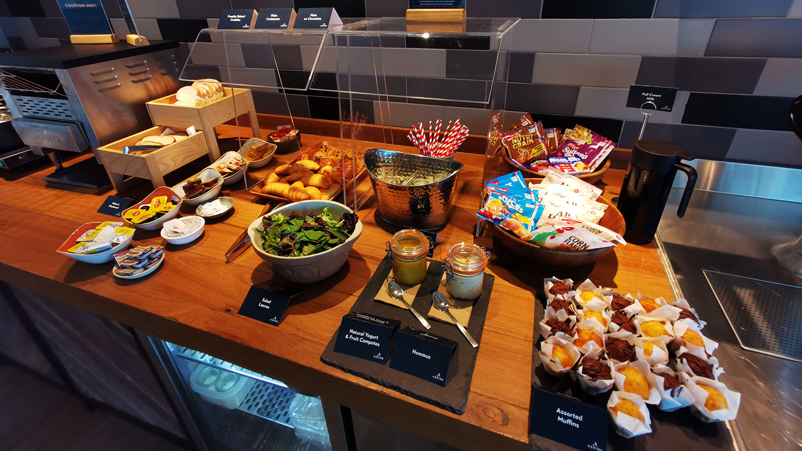 Buffet food at Brisbane's Aspire Lounge