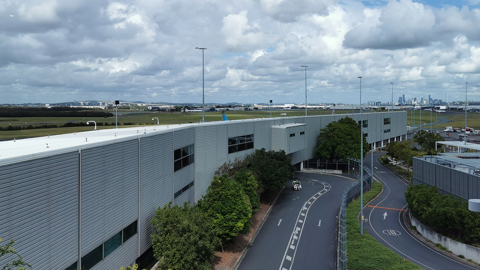 Looking towards Brisbane CBD from Air New Zealand lounge