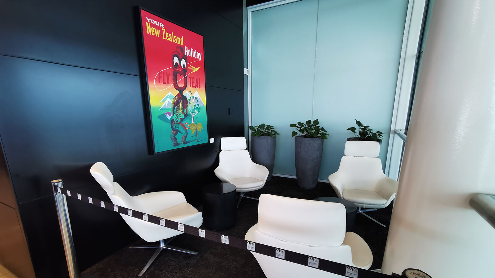 VIP zone in Air New Zealand's Brisbane lounge