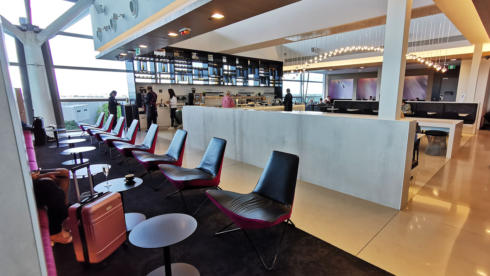 Chairs in Air New Zealand's Brisbane lounge