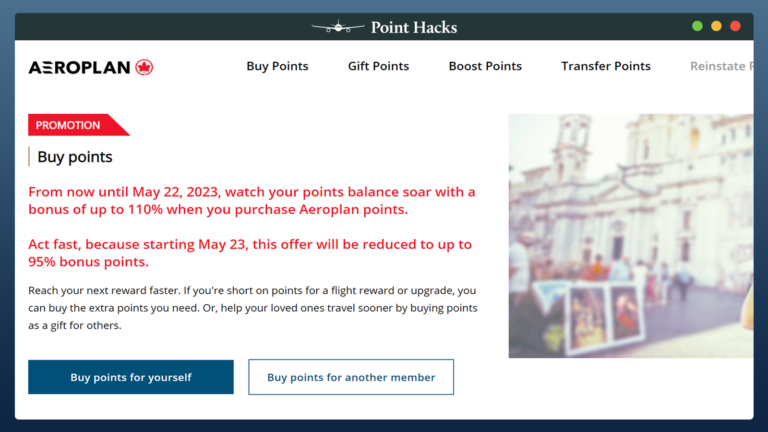 Your Guide To Buying Aeroplan Points Point Hacks   Aeroplan Buy Points Example 2023 768x432 