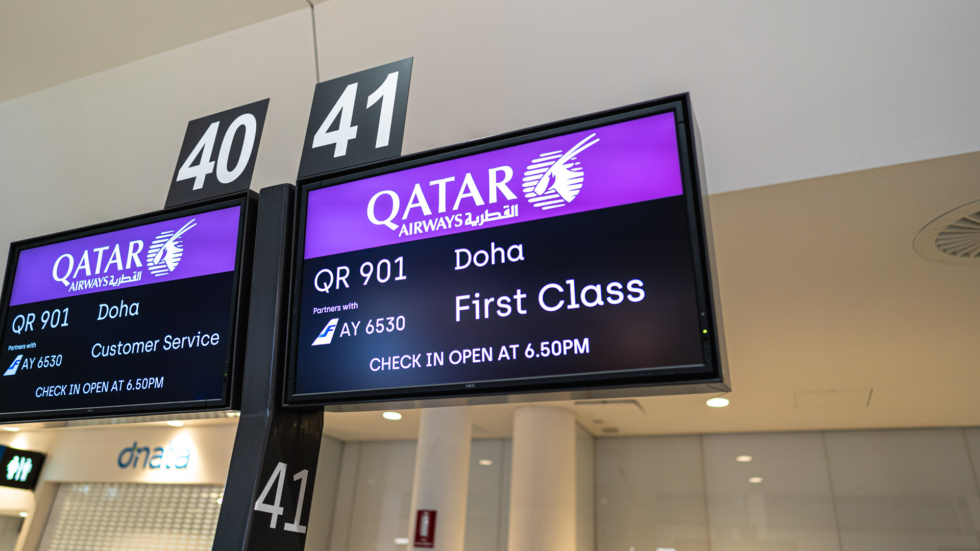 Qatar Airways Airbus A380 Economy priority check-in