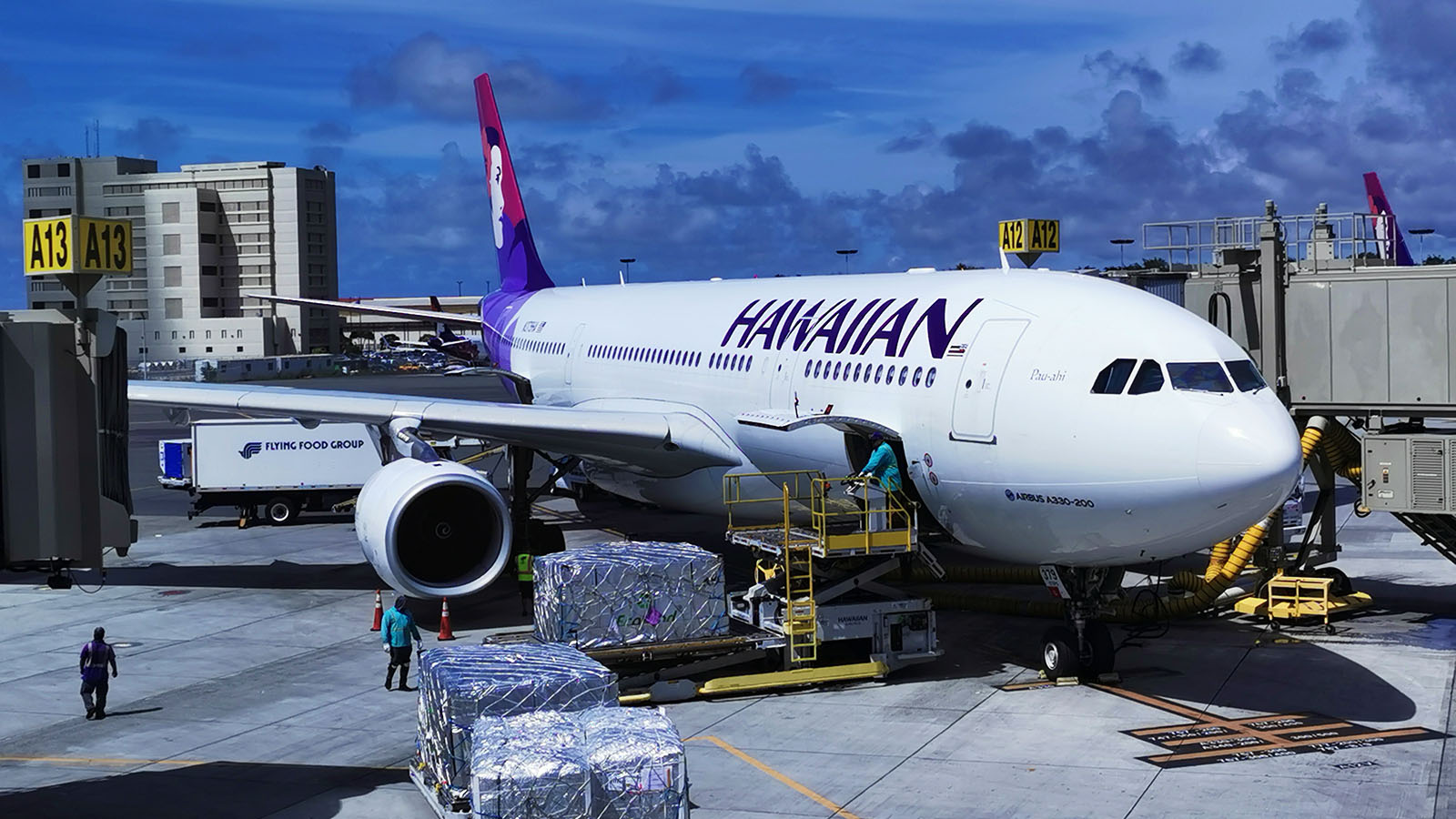 Hawaiian Airlines Airbus A330 parked at gate