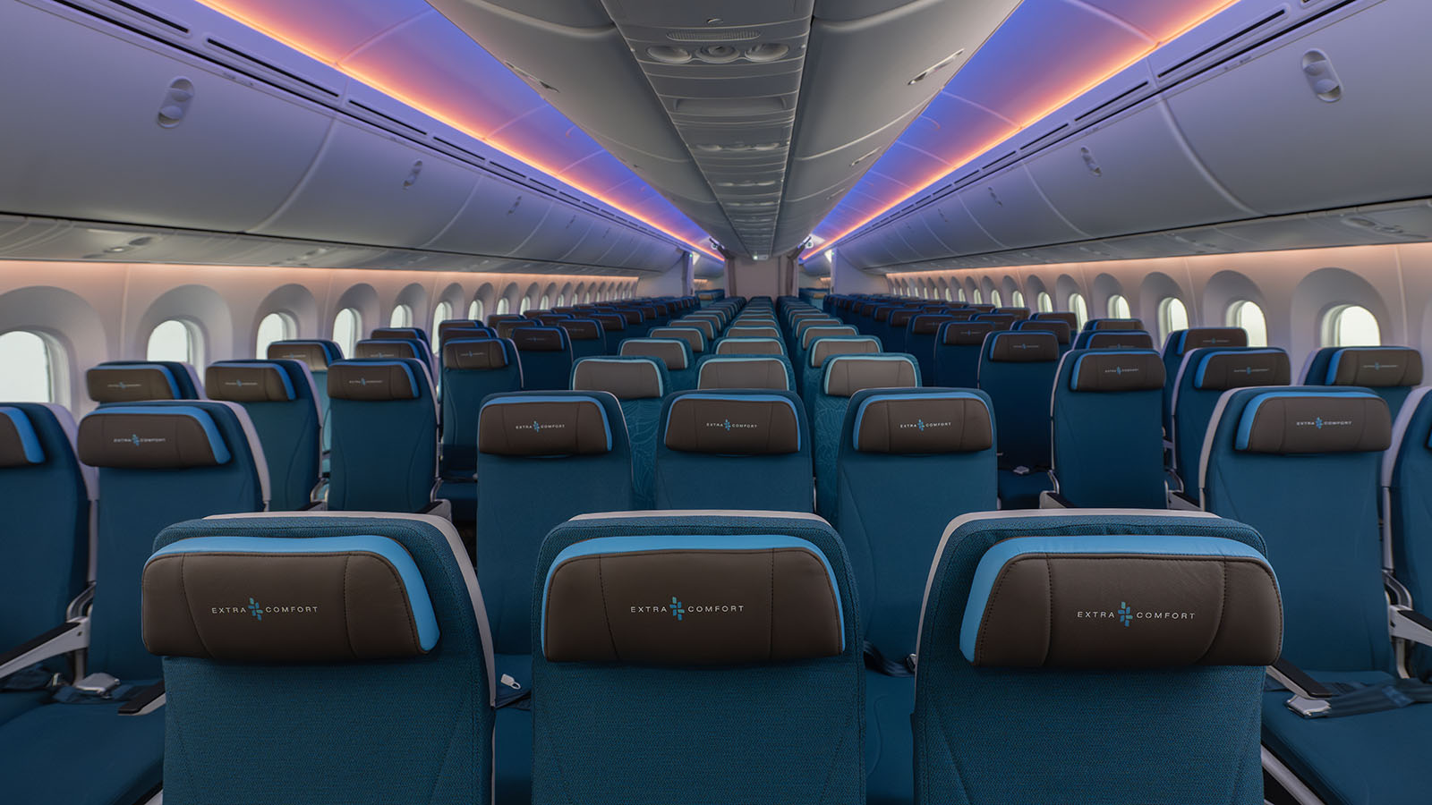 Extra legroom Economy seating on Hawaiian Airlines' Dreamliner