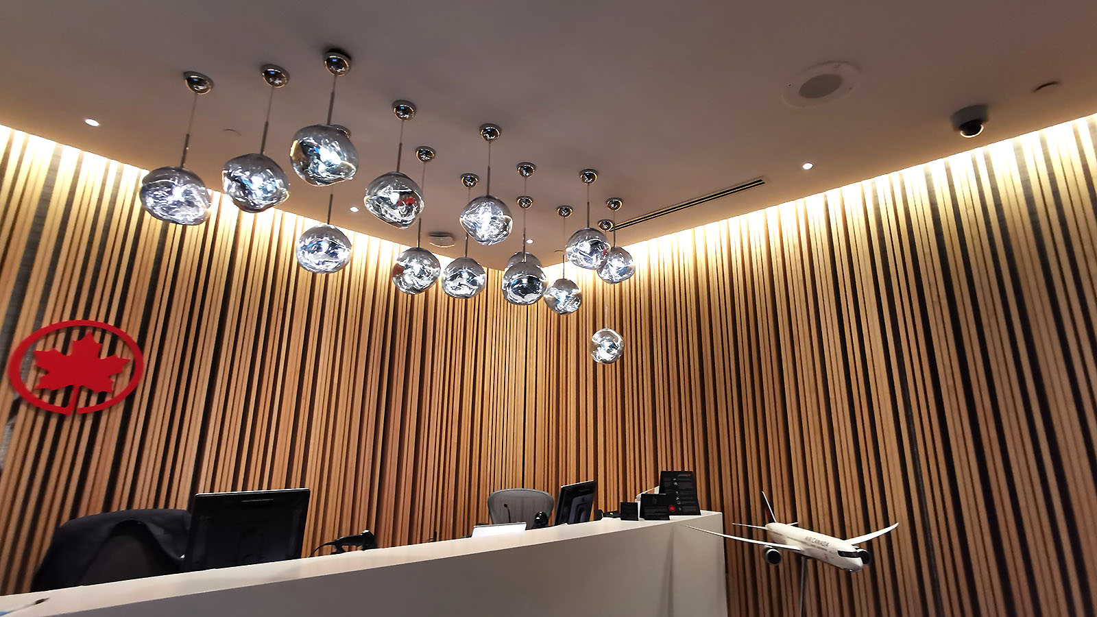 Front desk of Air Canada lounges in Vancouver